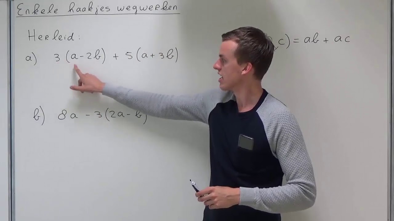 Algebra - Enkele haakjes wegwerken (2 HAVO/VWO)