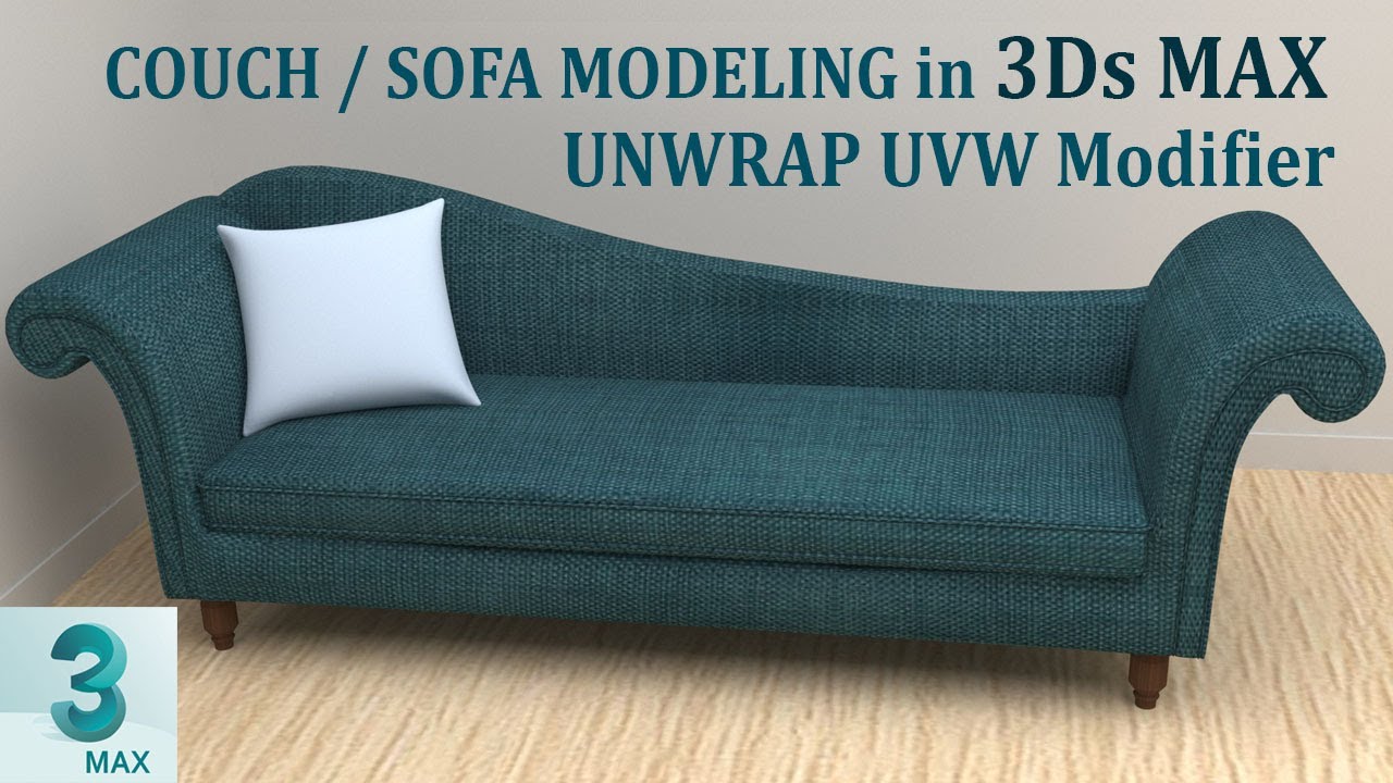 Couch / Sofa for Bedroom | Unwrap UVW Modifier | 3Ds Max Tutorial