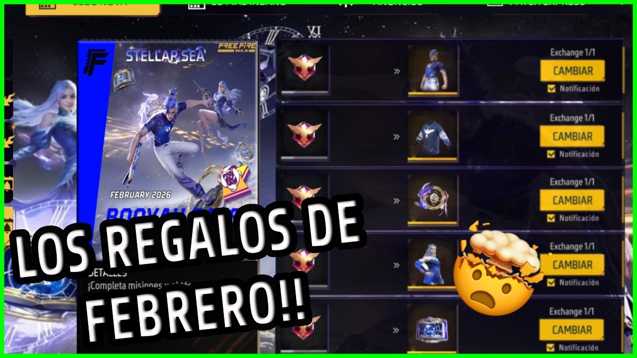 ✨ REGALOS DE FEBRERO 😱 | CONSIGUE SKINS Y ASPECTOS MAR ESTELAR EN FF latam