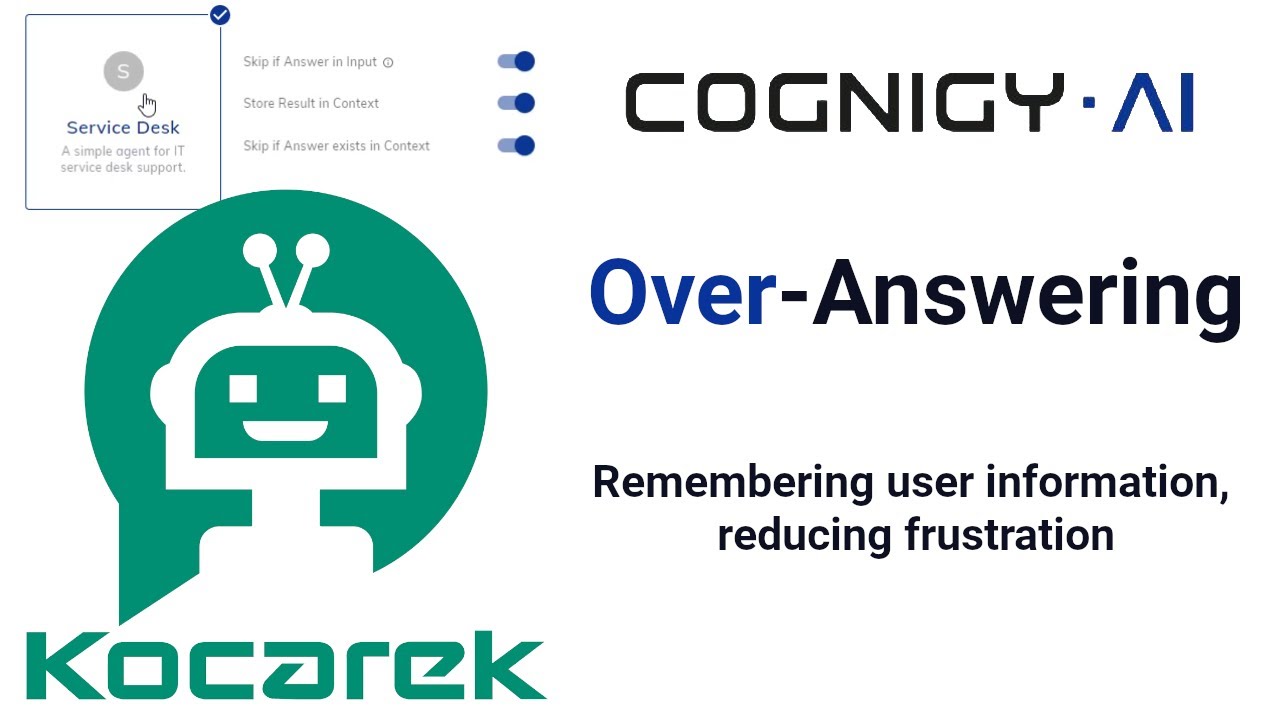 Cognigy AI Tutorial - Over Answering | Kocarek Chatbot Development