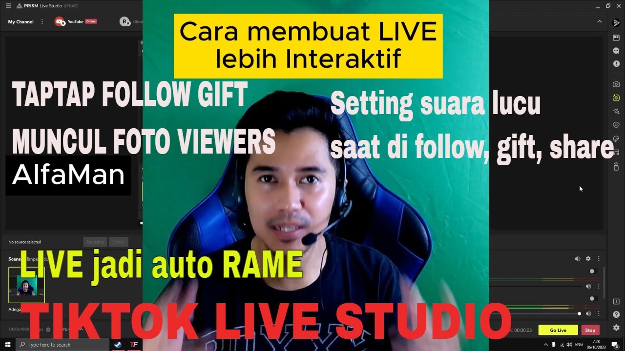 MUNCUL FOTO PROFIL SAAT GIFT SHARE FOLLOW DI TIKOK LIVE STUDIO | Setting Live Rame gift