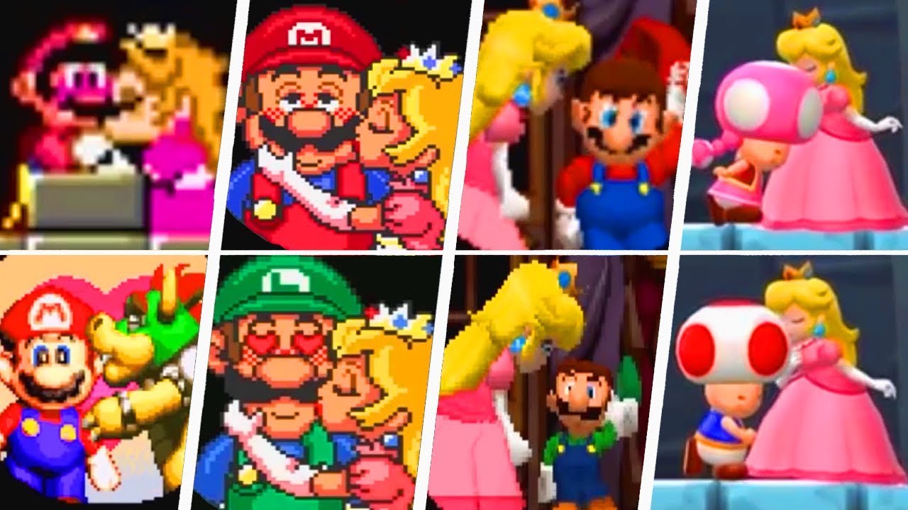 Evolution of Super Mario Kisses (1990 - 2018)
