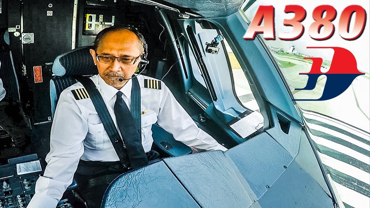 Great View of AIRBUS A380 Captain during takeoff!
