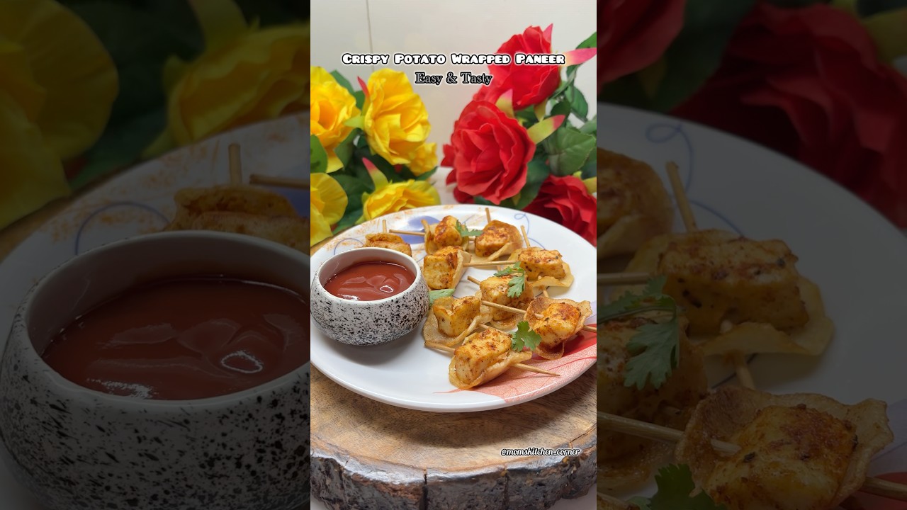 Crispy Potato Wrapped Paneer 😍 | Easy Veg Snack 