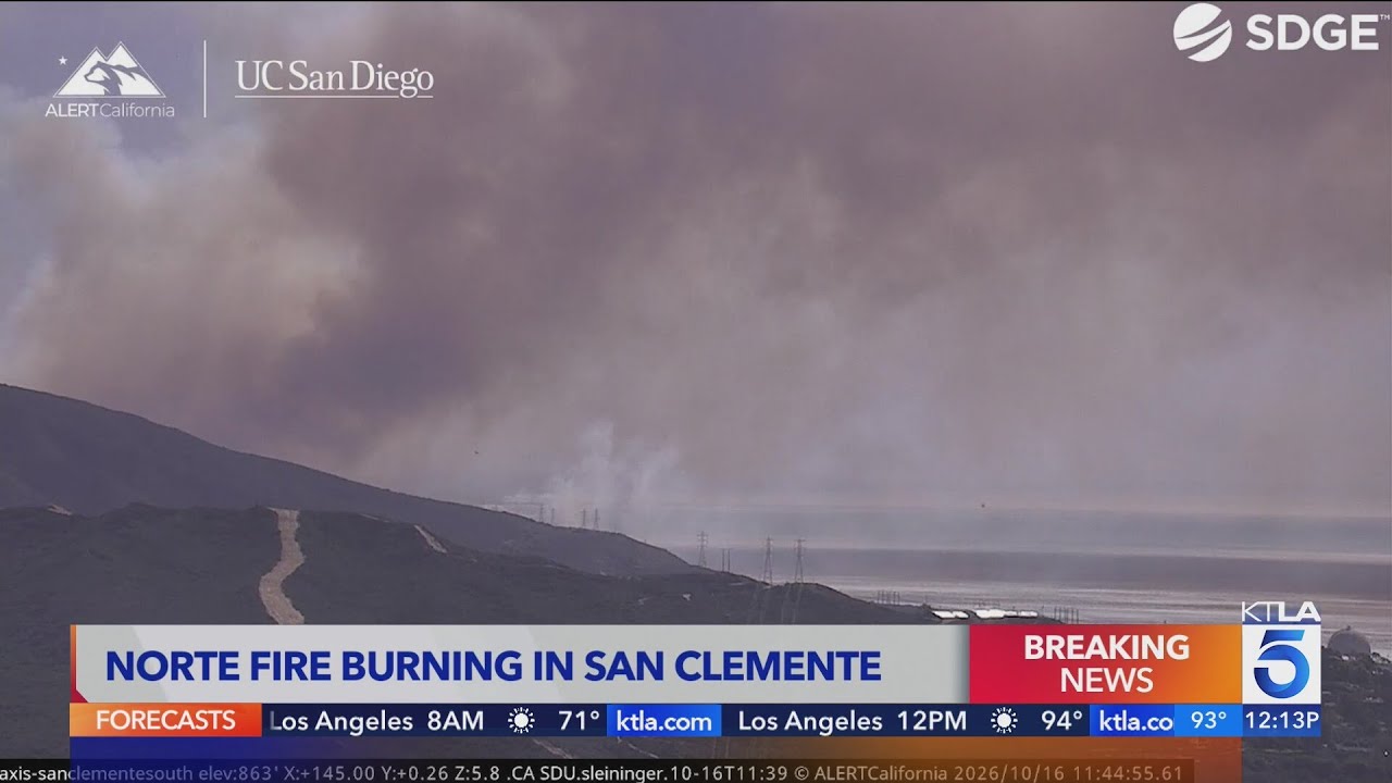Norte Fire threatening structures in San Clemente