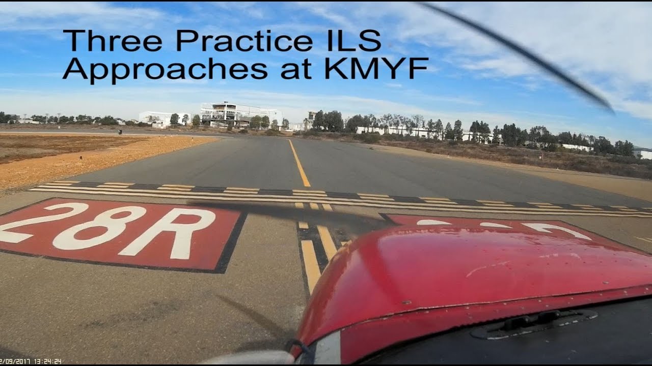 Three Practice ILS Approaches to KMYF with ATC Audio