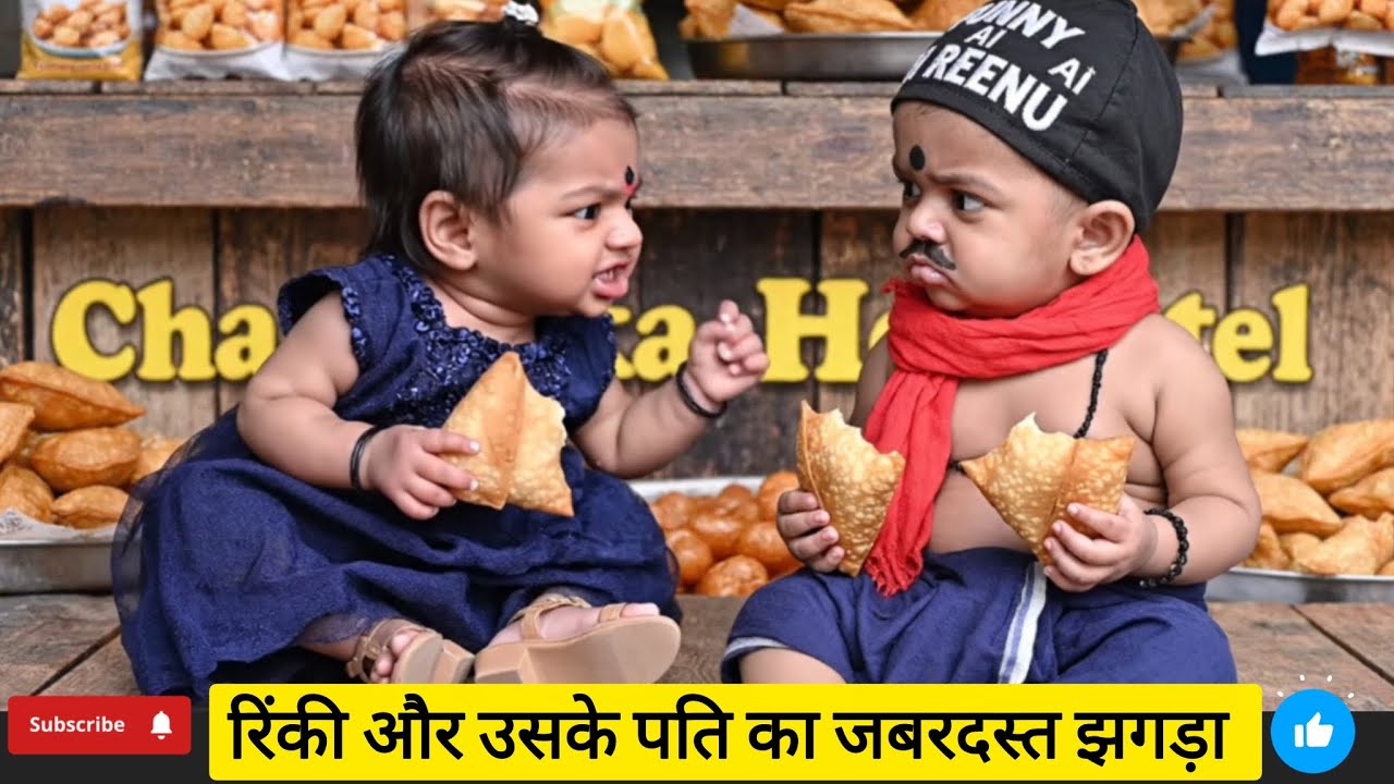Rinki aur uske pati ka jhagda #AIBabyJhagda #FunnyAIBaby #CoupleComedy