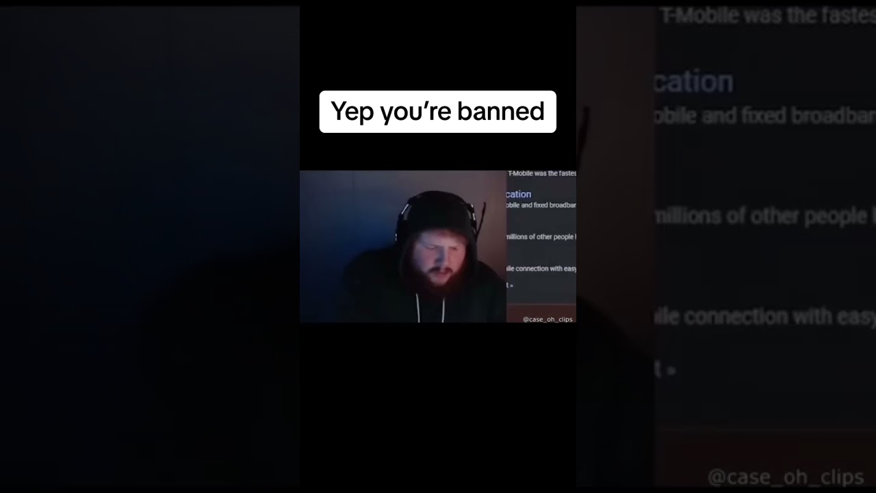 You&rsquo;re banned 💀 #caseoh #funny #streamer #funnyvideo #rage
