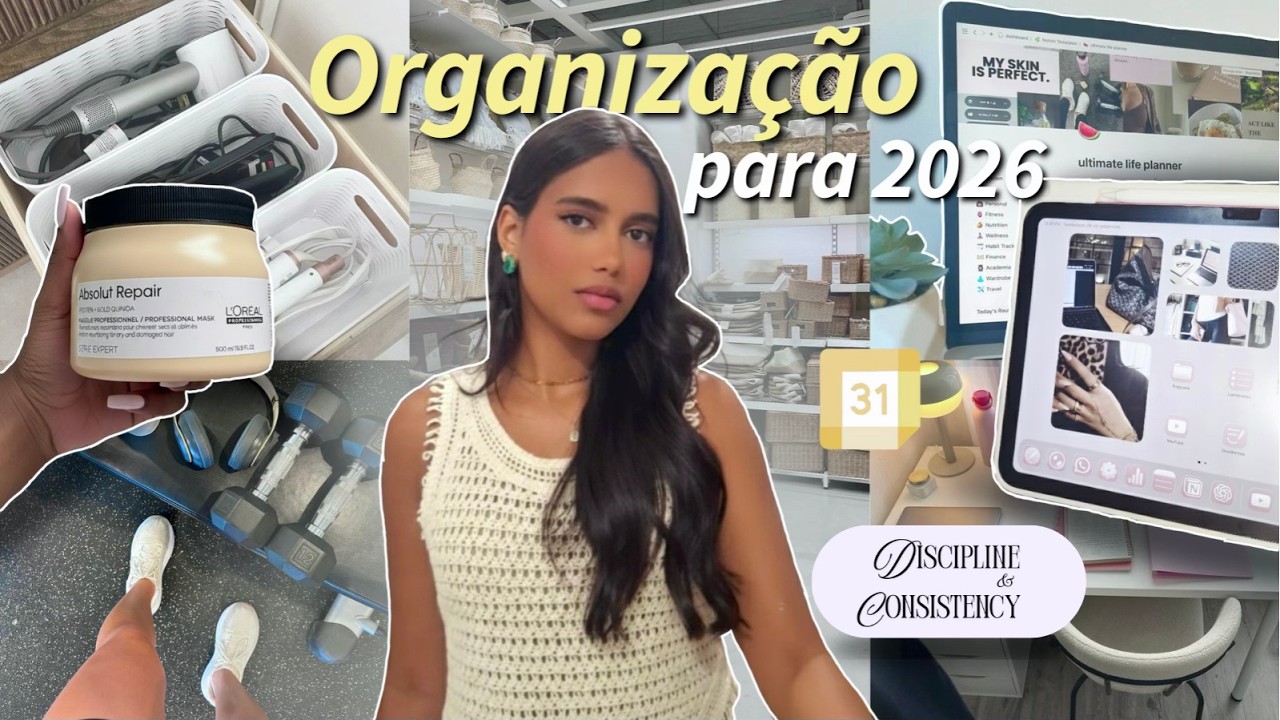 VLOG: Organizando minha vida para 2026 ✨ | vision board, meu Notion, metas, compras & autocuidado