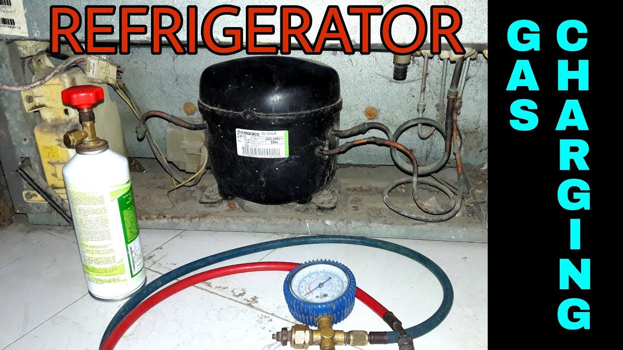 Refrigerator Gas Charging Fridge repair. R134a (In English)