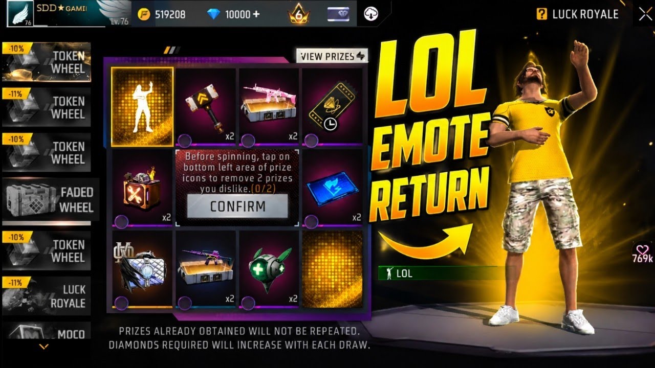 Lol Emote Return in Free Fire🤩🔥| OB54 Lol Emote Return Event Free Fire💥| Free Fire New Event Tamil 