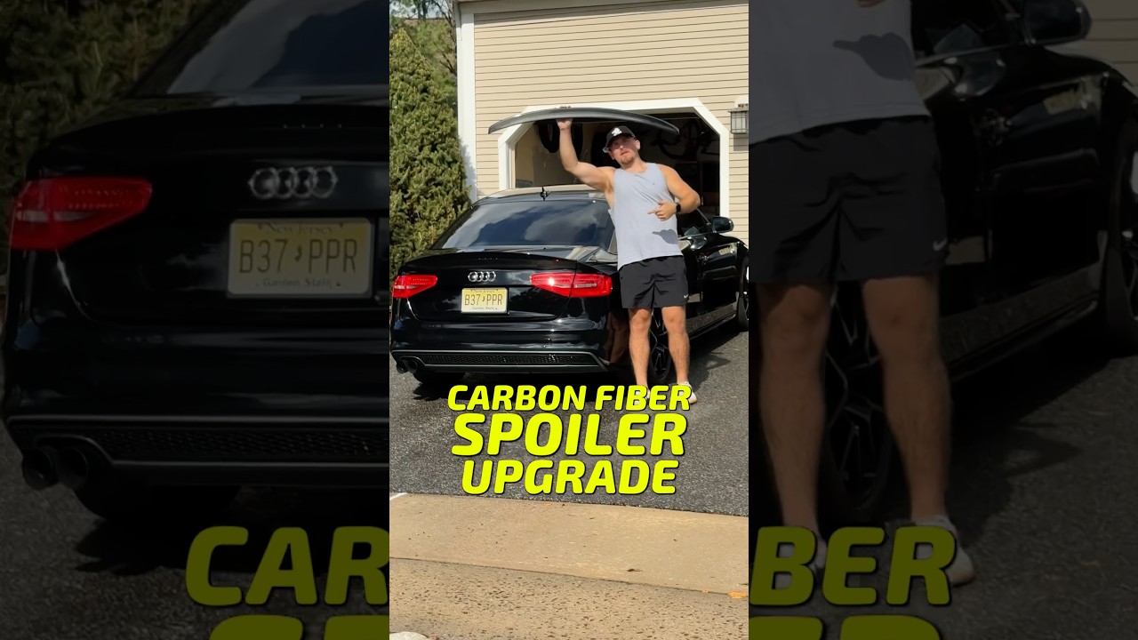 Carbon Fiber LIP SPOILER UPGRADE - DIY install on my B8.5 AUDI A4 🏎️💨
