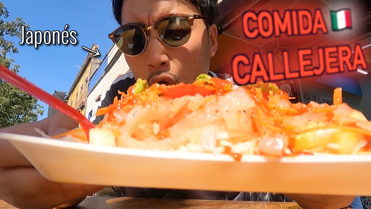 Probando COMIDA CALLEJERA MEXICANA en Ciudad de México! 🇲🇽 | Japonés viaja por América Latina