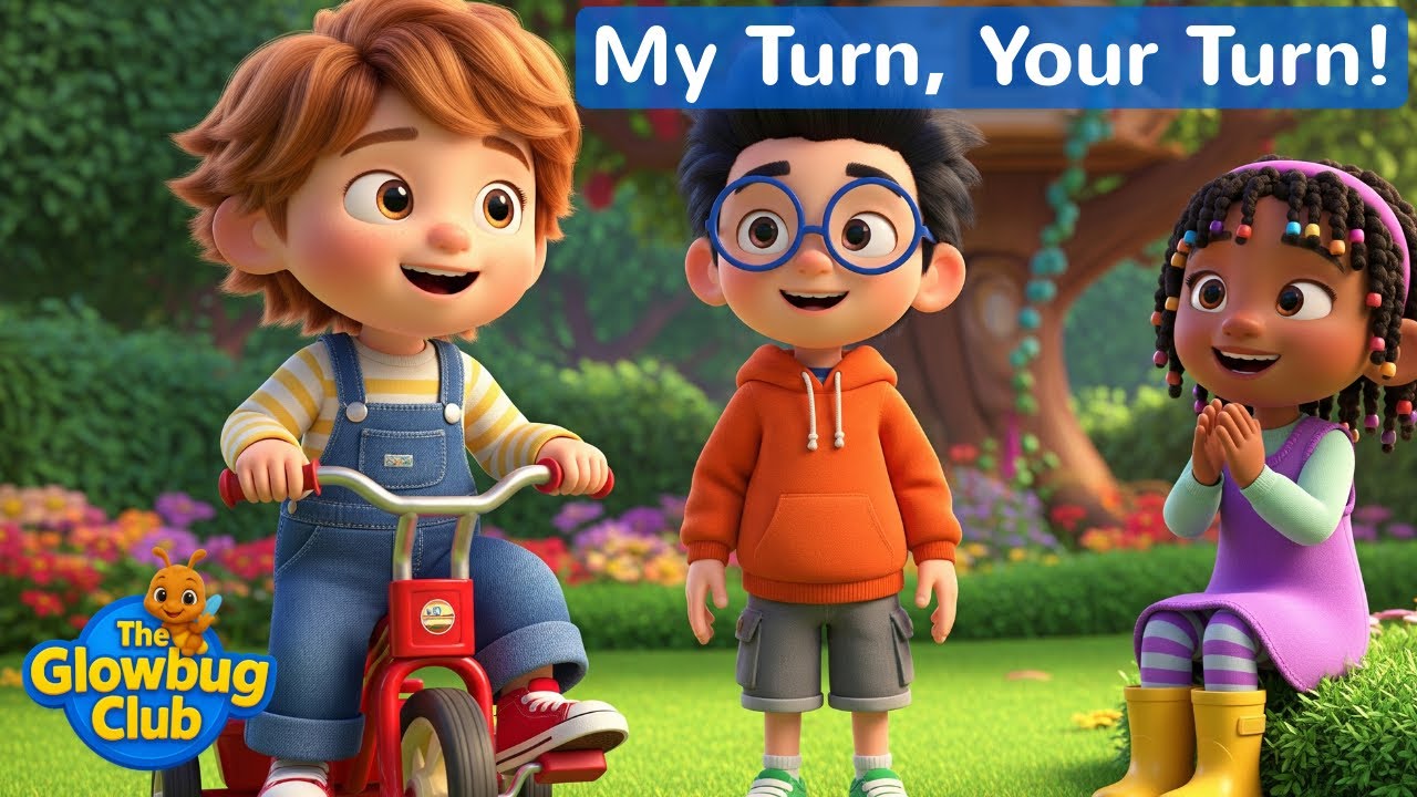 My Turn, Your Turn 🎵 A Song About Taking Turns! | The Glowbug Club