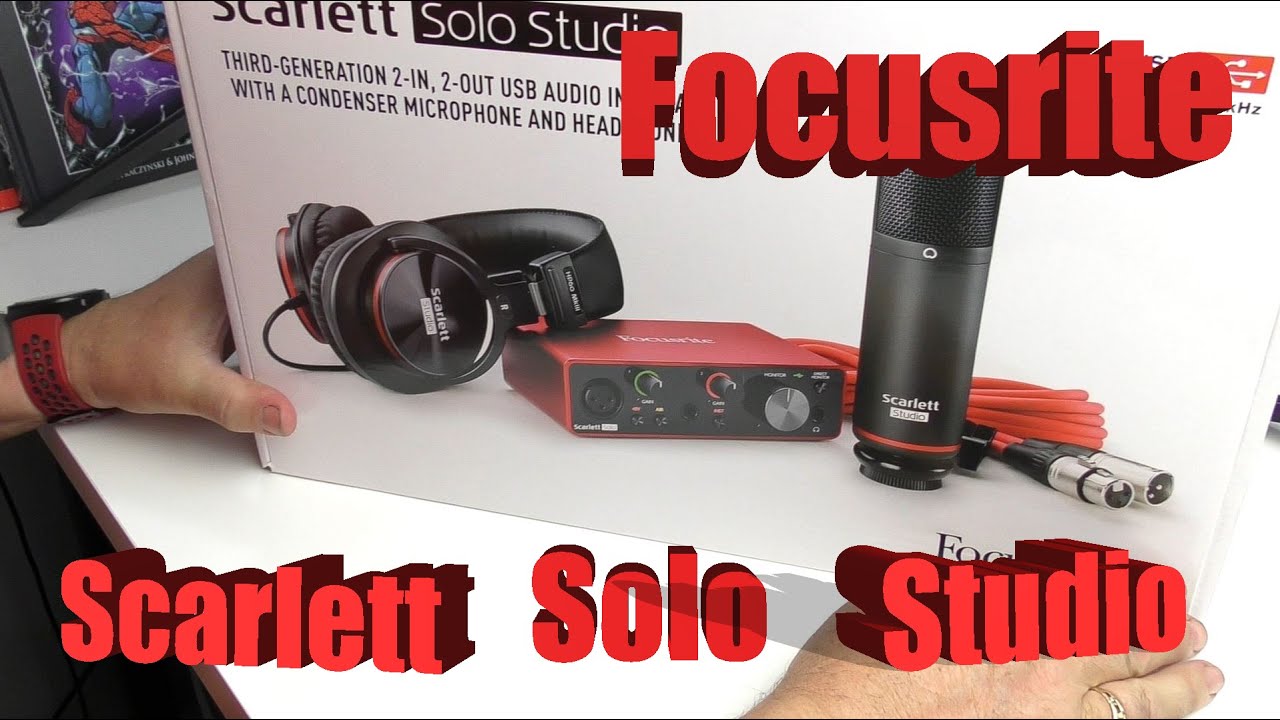 FOCUSRITE SCARLETT SOLO  STUDIO 3RD GEN UNBOXING (PART ONE )