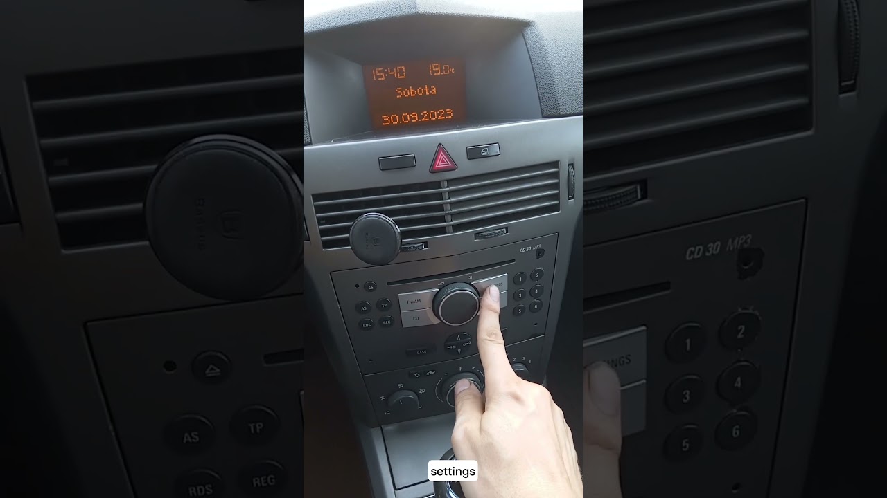 Opel Astra H Ustawienie godziny i daty