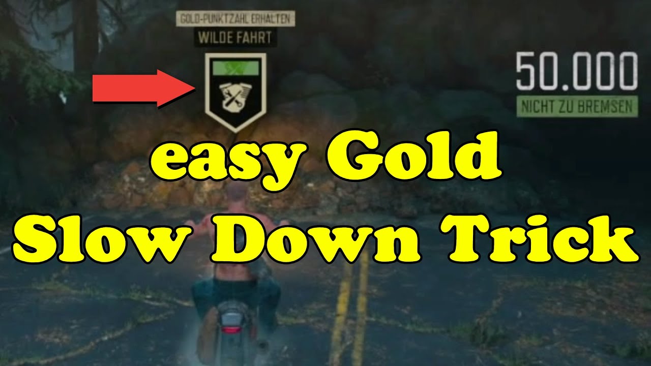 Days Gone Hog Wild Bike Challenge easy Gold Rank Slow Down Trick Weekly Challenge 10 Gold Medal