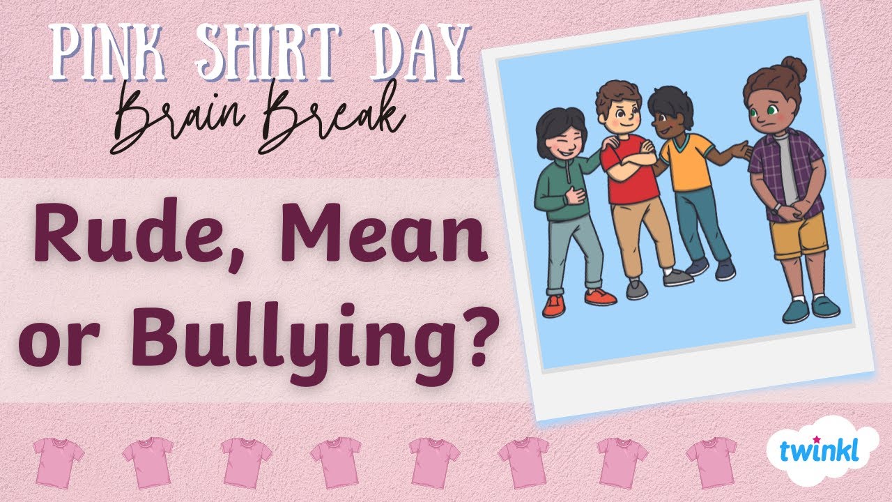 Rude, Mean or Bullying? 🤔 Pink Shirt Day Trivia 🩷 Brain Break