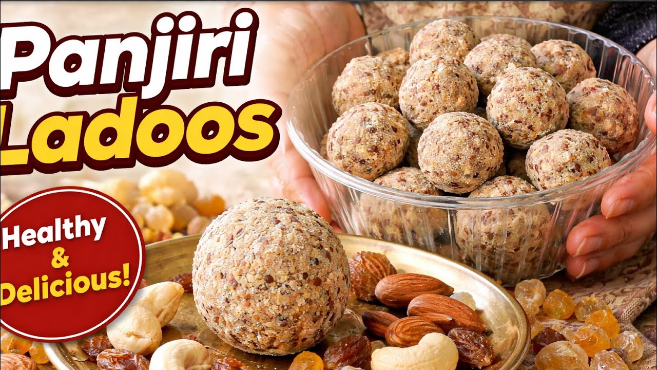 Panjiri Ladoos Recipe | Healthy Winter Sweet | Traditional Indian Ladoo
