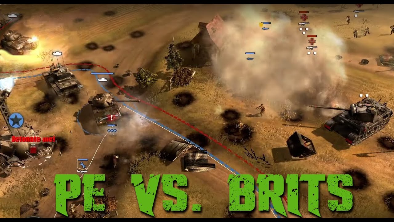 Great CoH1 game: PE and Brits at war on Langres as high level players go at it!