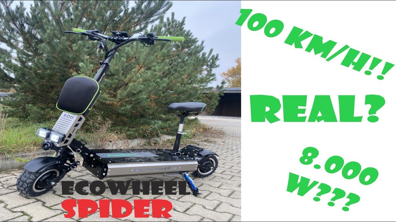 Mistr světa na koloběžce EcoWheel Spider - 100km/h??