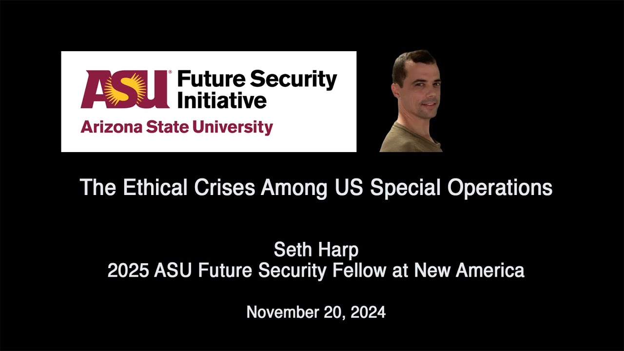 FSI Fall Speaker Series 2024 - Seth Harp
