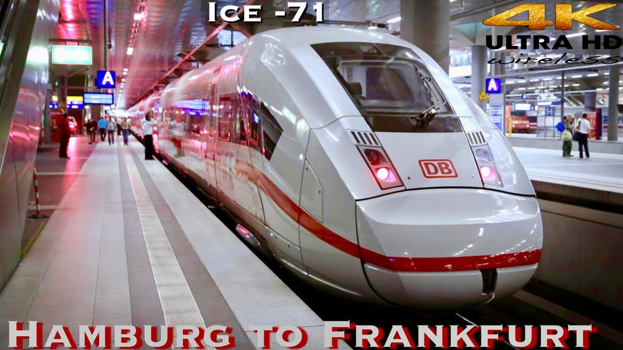 [4k HDR] Hamburg to Frankfurt The Fastest Train in Germany 🚊 DB Ice 71 trip . Germany 2021