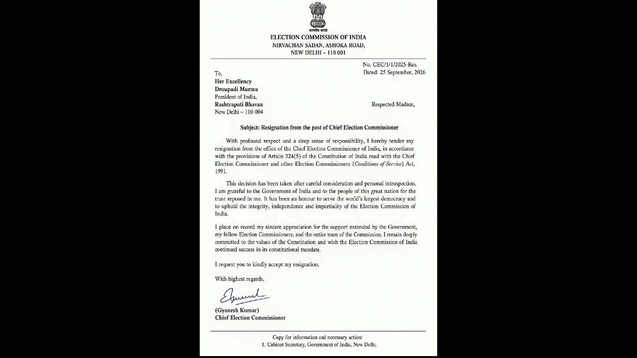 CEC Resignation...