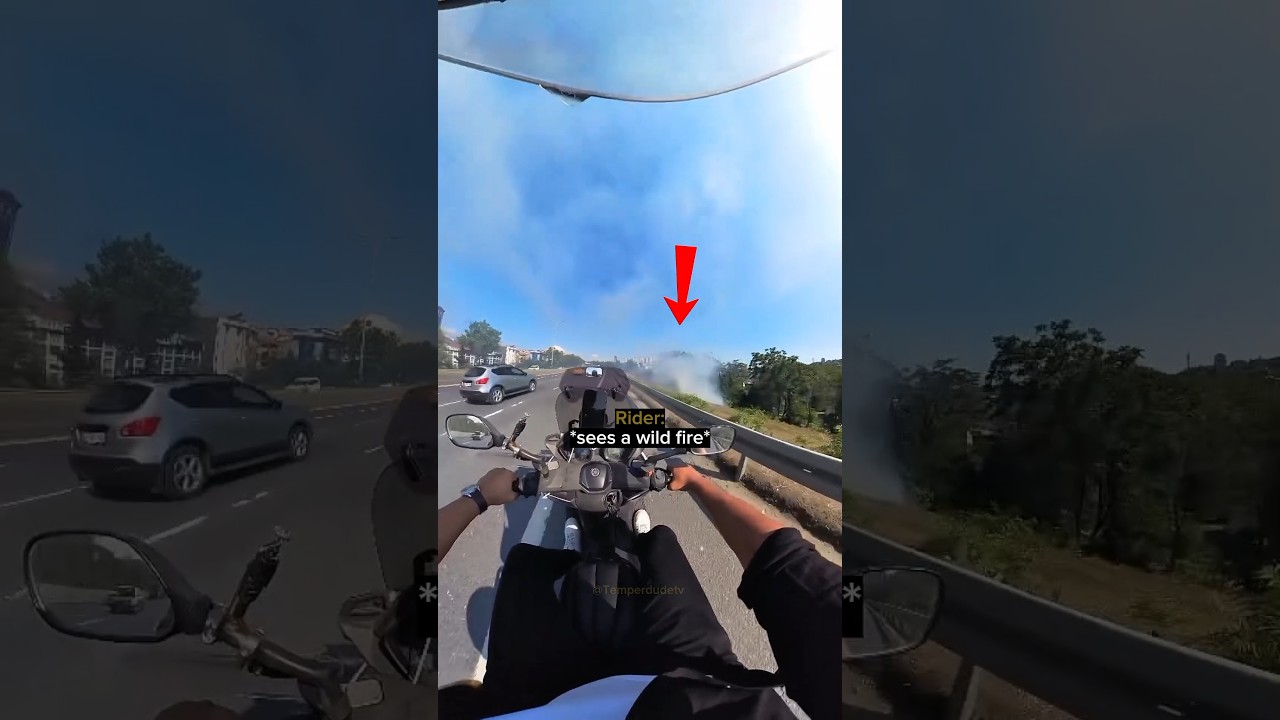 This Rider Just SAVED the Day From a Wildfire 😳
