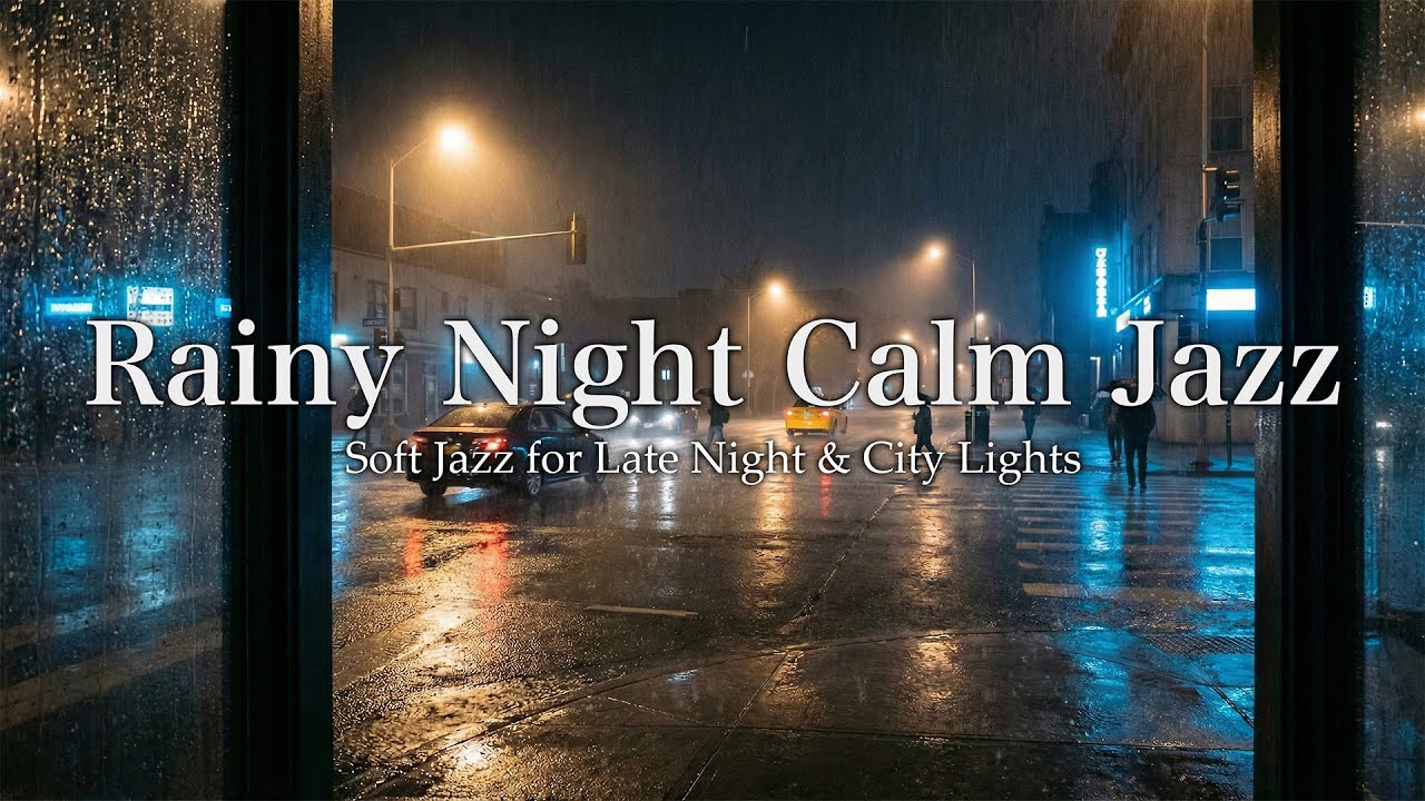 Rainy Night Calm Jazz – Soft Jazz for Late Night & City Lights | EP44