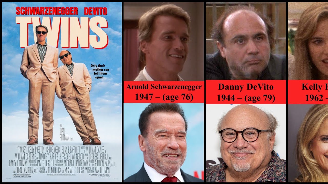 Twins Cast (1988) | Then and Now