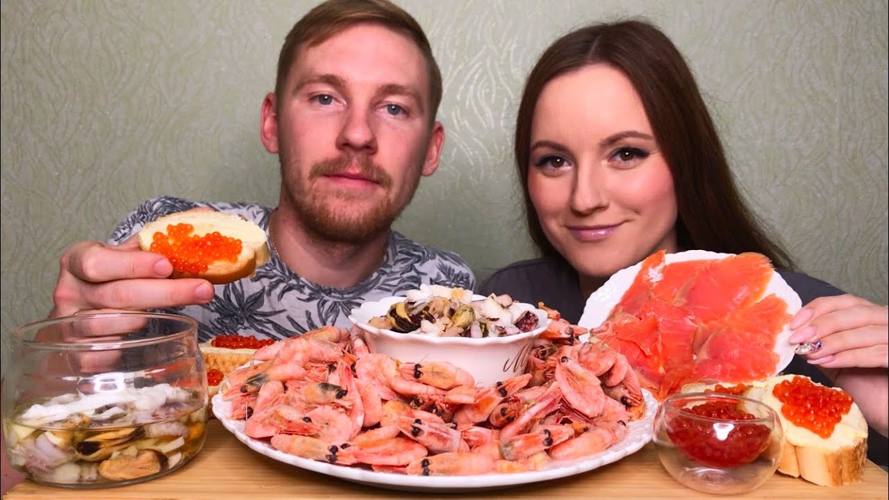 МУКБАНГ МОРЕПРОДУКТЫ КРЕВЕТКИ МИДИИ КАЛЬМАР ОСЬМИНОГ | MUKBANG SEAFOOD SHRIMP MUSSELS SQUID OCTOPUS