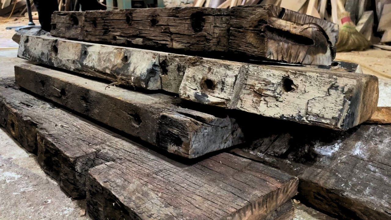 Woodworking - Making a Beautiful Dining Chair from Old Fishing Boats with Ultimate Carpenter's Skill