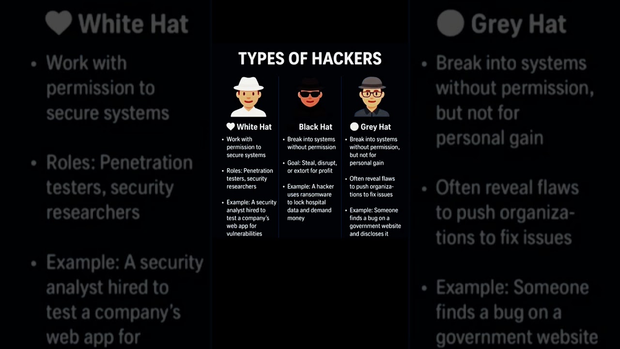 Types of Hackers Explained | White Hat vs Black Hat vs Grey Hat | Network Educative