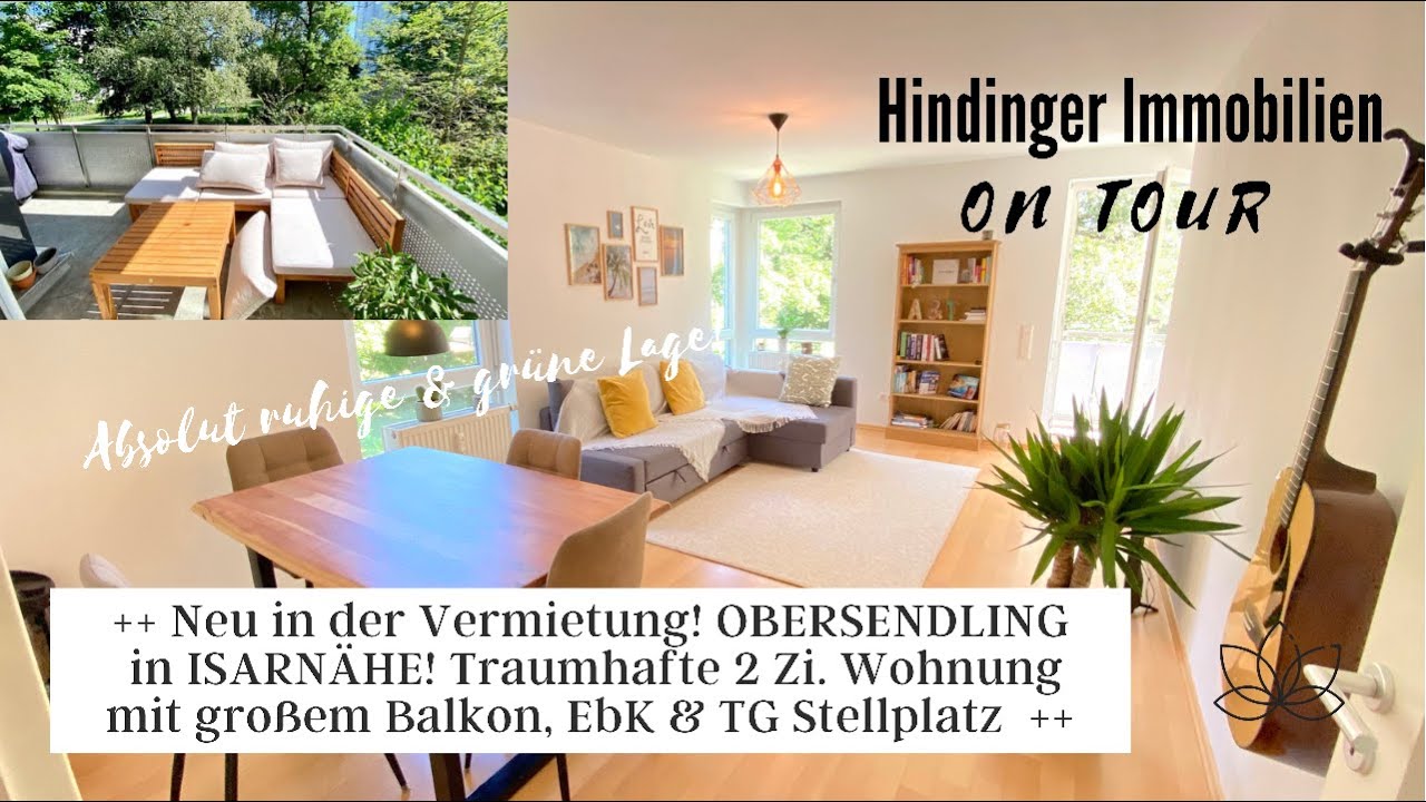 Wunderschöne  2 Zi.-Mietwohnung mit Süd/ Ost-Balkon & Einbauküche in ISARNÄHE v. OBERSENDLING!