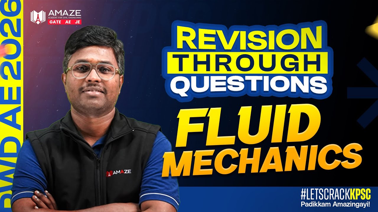 RTQ | Fluid Mechanics | PWD AE | IRRIGATION AE | GATE | ESE | Revision Through Questions