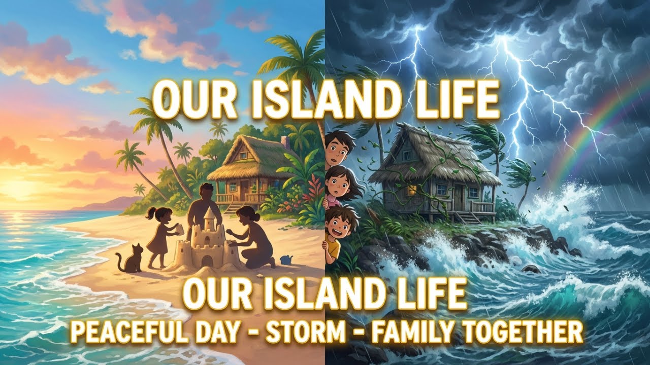 Our Island Life: A Peaceful Day, A Powerful Storm, A Family Together | Ghibli Animation