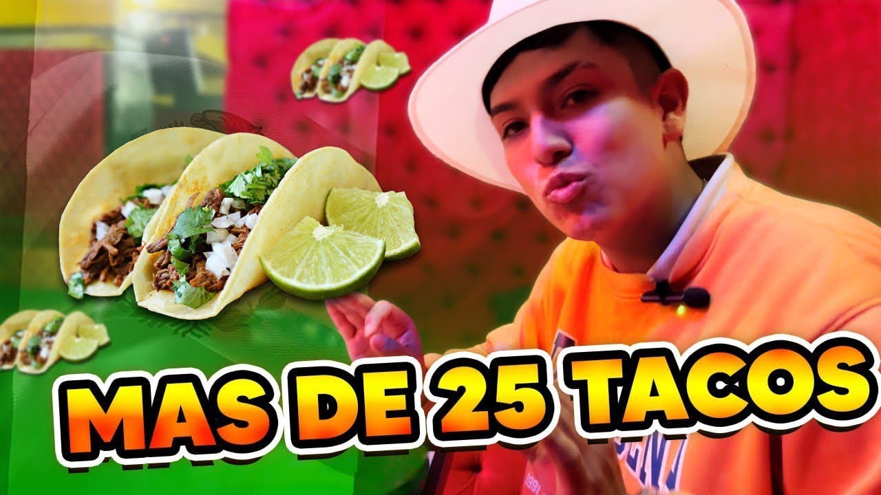 ME COMO MÁS DE 25 TACOS | Todo lo que puedas comer en 1 hora, Cristian es muy malo, Rompo mi record.