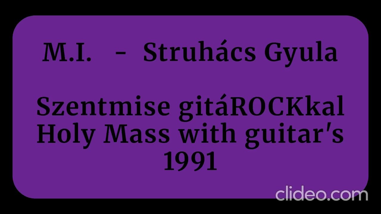 Zene | Szentmise gitáROCKkal 1991 #zene #ai #mi