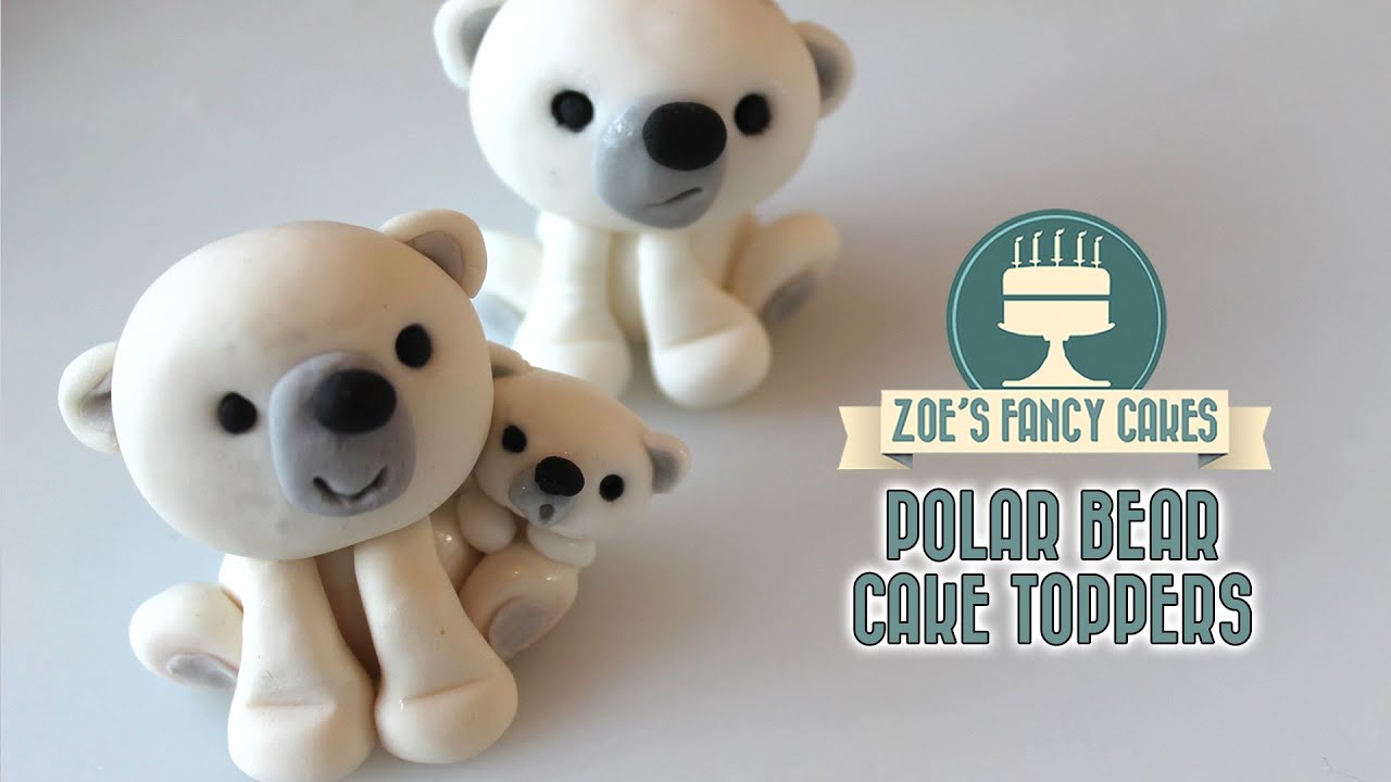 Polar bear cake topper tutorial