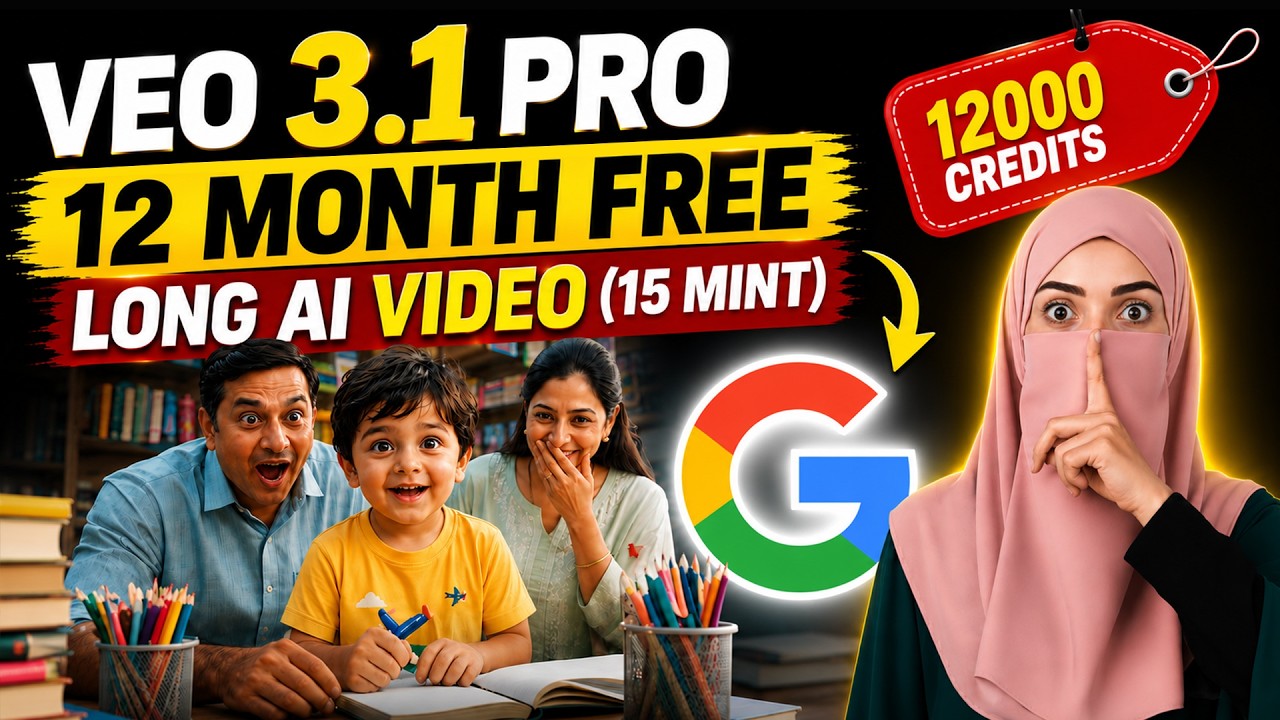 🔥 Veo 3 FREE Unlimited (12 Months) | Google Flow Unlimited Credits + Google AI Plus FREE (2026)