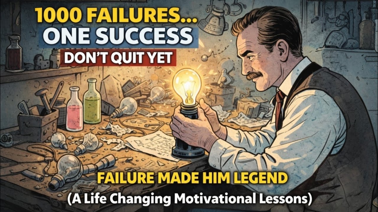 He Failed 1000 Times Before Success | The Powerful Story of Thomas Edison
