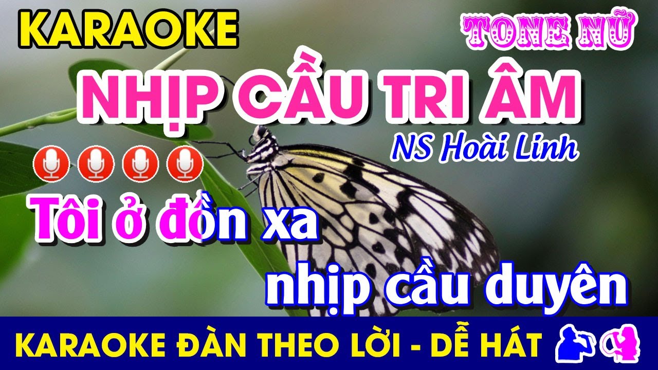 #Karaoke NHỊP CẦU TRI ÂM - Tone Nữ (Cm) Nhạc Sống #nhipcautriam #hoailinh #bolero @dung.karaoke