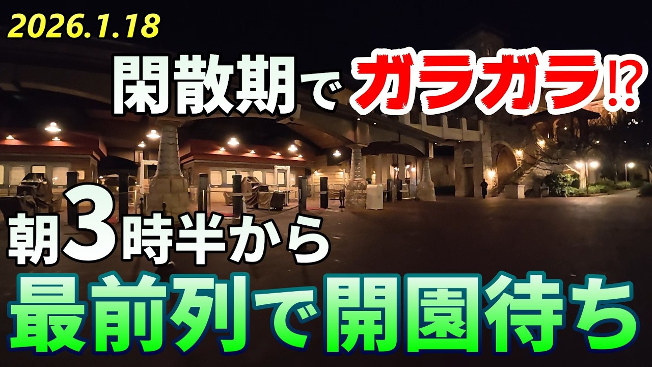 【朝3時半】ディズニーシー開園待ちしてみた結果…｜1月18日の日曜のリアル