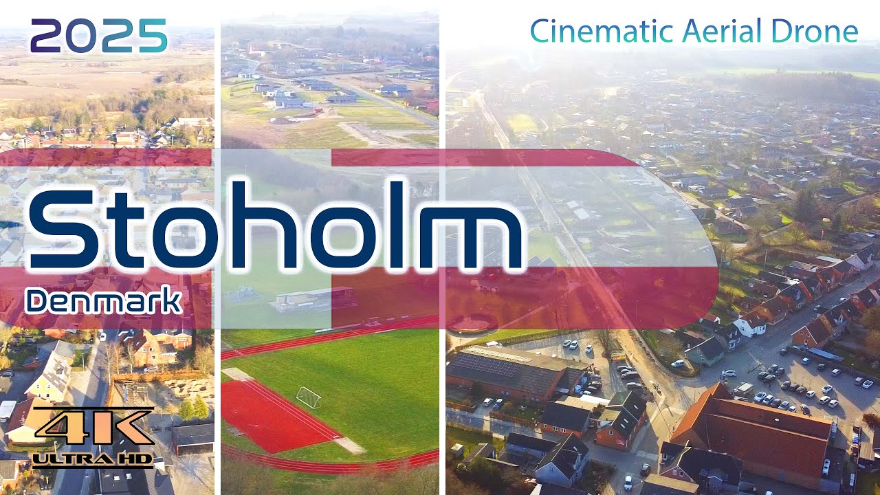 4K Drone Flight Over Stoholm | Stoholm Jyll Aerial Views | Jutland Jylland | March 2025
