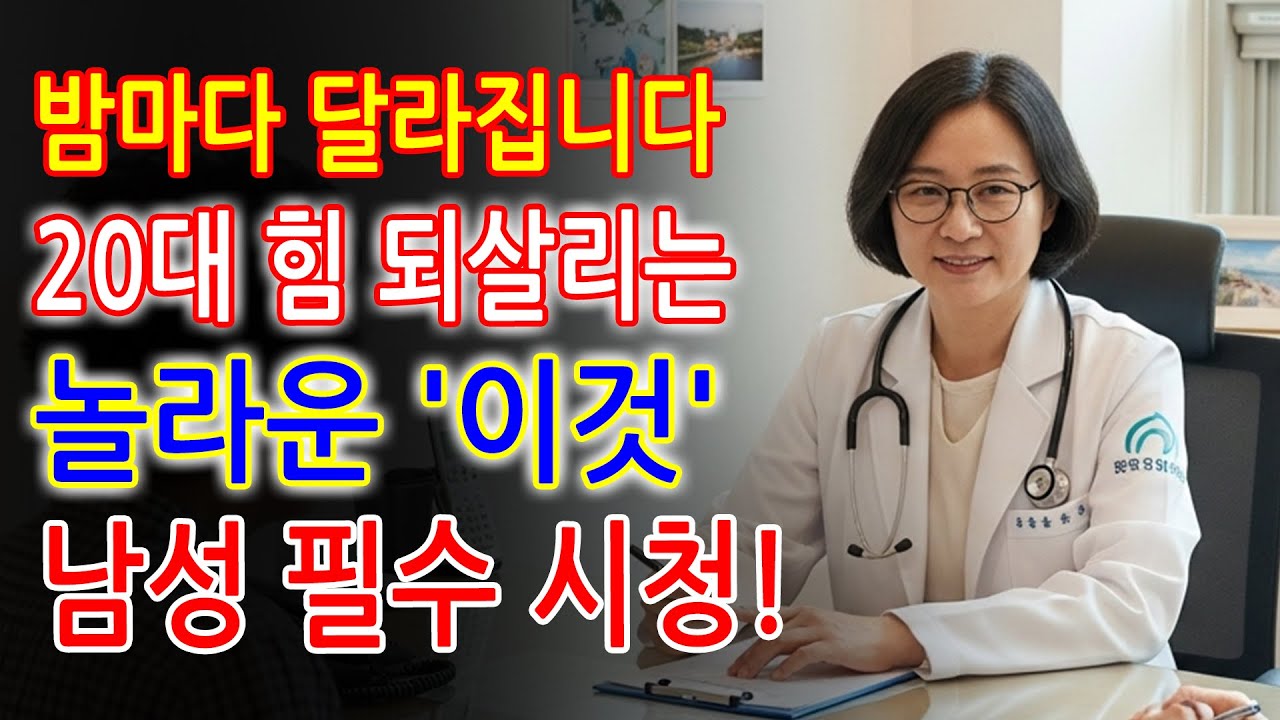더 늦기 전에 시작하세요! 약 없이도 강해지는 남성 회복 비법 4가지