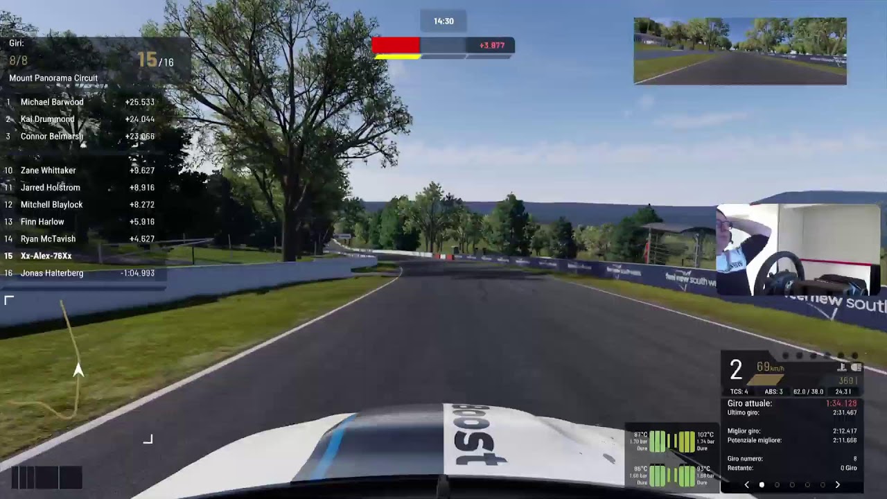 Project Motor Racing PS5 Ford Falcon FG V8 SuperCar Bathurst Australia Mount Panorama Circuit