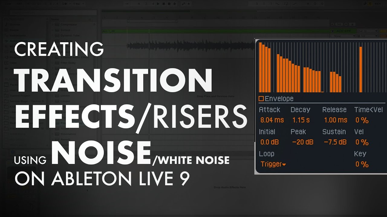 How to create transition effects using noise and white noise?