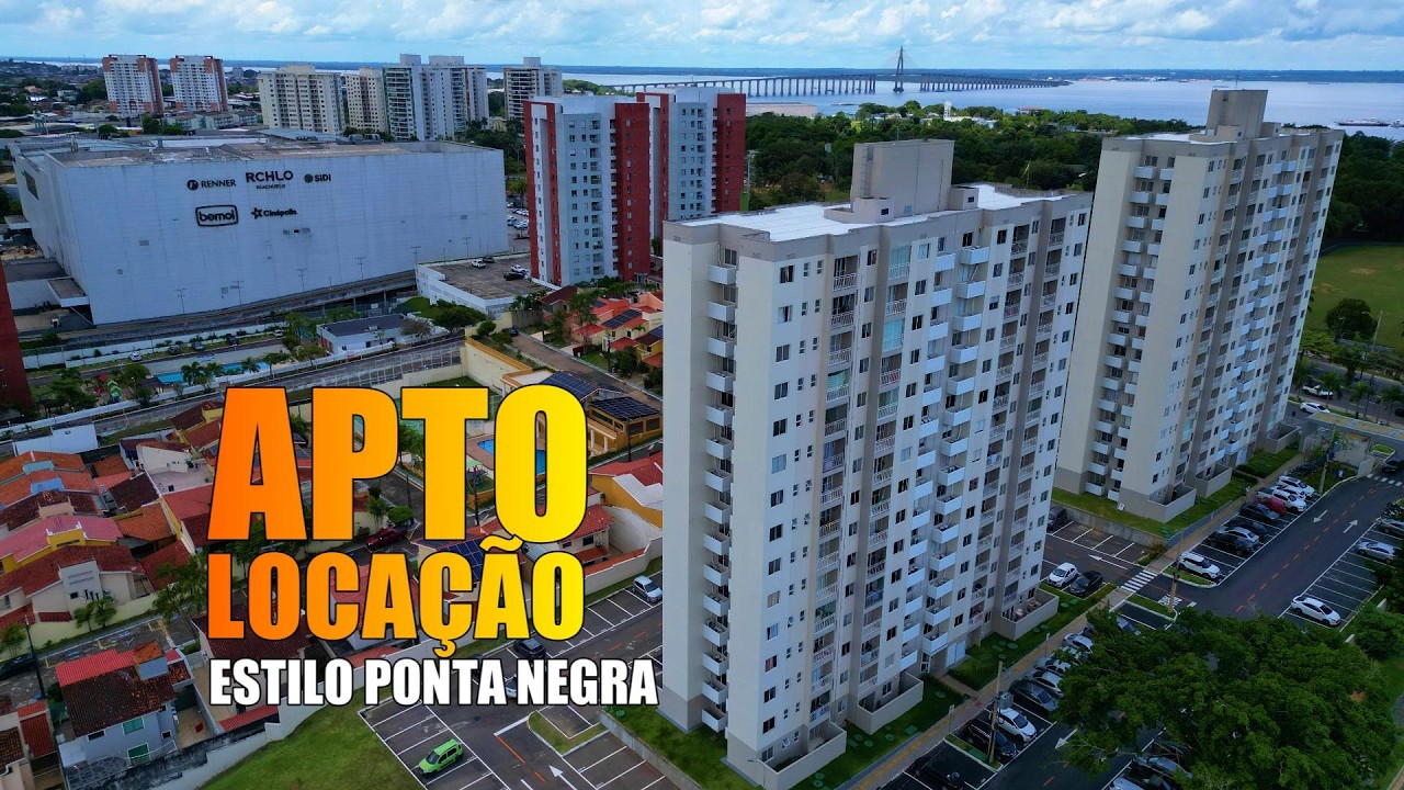 Estilo Ponta Negra, 48m², Apartamento 2 quartos sendo 1 suite, 1 vaga coberta, climatizado