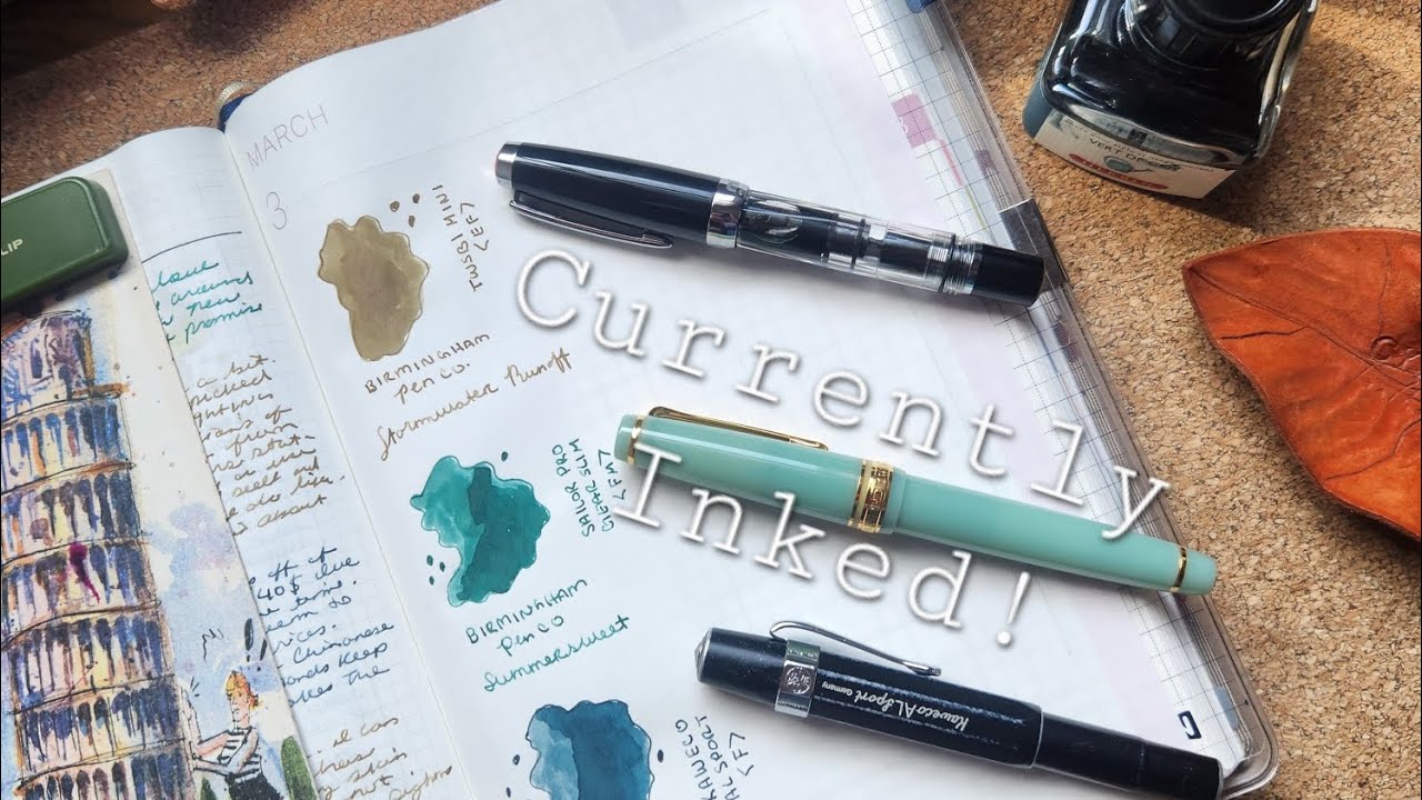 Currently inked pocket fountain pens and my love for Birmingham Pen Co. Inks 